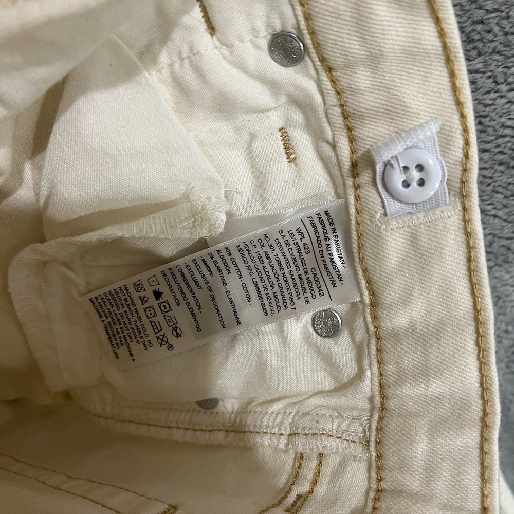 Signature by Levi Strauss Girls 16 Jeans High Rise Ankle Straight Distressed Y2K - Picture 5 of 12